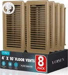 Voisen Floor Register 4X10, 8 Pack Brown Vents,heavy Duty Steel. Fixed Price $53.54.