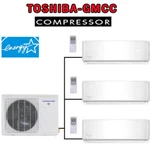 Tri Zone Ductless Mini Split Air Conditioner Hyper Heat Pump, Ceiling Cassette. Fixed Price $3826.45.