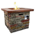Northlight 30.25" Classic Stone Square Gas Fire Pit. Fixed Price $464.49.