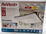 Revent RVL110 Bath Fan W/ Adjustable Led Light 110CFM 0.8 Sone Sheetlock New. Fixed Price $90.95.