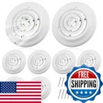 Therwen 8 Pcs 6 Inch Round Vent Cover White Ceiling Diffuser Screws Hvac. Fixed Price $144.81.