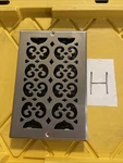 6'' X 10'' Brushed Nickel Finish Floor Register Vent Decor Plastic Damper. Fixed Price $20.26.
