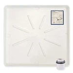 Washing Machine Drain Pan, 30 Inch X 32 Od, Plastic Tray, White, 52525. Fixed Price $50.00.