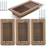 Pack 4X8 Inch Floor Register, Brown Heater Vent Cover Heavy Duty Metal. Fixed Price $54.12.