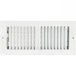 4" X 10" White Sidewall & Ceiling Register 2 Way Steel Adjustable Air Ve. Fixed Price $22.00.
