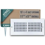 Fits 10X4 Duct Opening 2 Way Steel Air Supply Diffuser By Handua Register V.... Fixed Price $24.84.