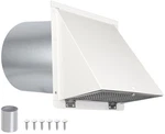 8 Inch Hooded Wall Vent With Screen & Damper White Galvanized Steel Exhaust Cap. Fixed Price $68.84.