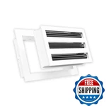 Quietcool 10X6 Modern Design Ac Grille - Aluminum White Air Vent Linear. Fixed Price $65.17.