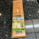 (1) New Hampton Bay X 12" 2-WAY Wooden Floor Register, Medium Oak Finish. Fixed Price $15.99.