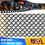 50X Clear Amber White 3/4" Bullet Round Led Side Marker Lights For Trailer Truck. Fixed Price $69.96.
