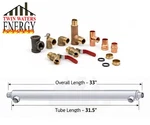 Central Boiler 33" Sidearm Heat Exchanger Kit 5600018 W/ 2053 Fittings 3/4" Fip. Fixed Price $325.28.