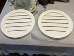 Round Gable Vent Louver Functional Factory Primed White 20 In Diameter. Fixed Price $180.00.
