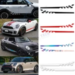 Sporty Style Racing Checkered Flag Side Door Skirt Decor Decal For Mini Cooper. Fixed Price $20.98.