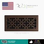Decor Grates AGH410-BLK Gothic Floor Register, Textured Black Finish, 4X10. Fixed Price $14.99.
