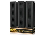 Byewire 2X14 Floor Register 6-PACK, Heavy Duty Steel Vent Covers, Black. Fixed Price $29.00.