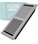 Home Intuition 4 In. X 12 Floor Register Vent W/ Mesh Cover Trap Brush Grey. Fixed Price $6.99.