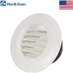 Hon&guan Abs Louver Grille Cover Soffit Round Air Vent With Built-in Screen Mesh. Fixed Price $7.67.