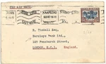 South Africa Cover Air Mail 2/6 Cape Town Barclays Bank Ltd London Gb 1945 AC23. Fixed Price $18.14.