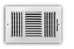 Everbilt 10 X 6 Inch, 3-WAY Steel Wall/ceiling Register White. Fixed Price $5.49.