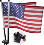 2PACK Car With Flagpole Mount & American Flag, 12" X 16" Two-section Remova. Fixed Price $43.99.