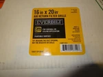 Everbilt E190RF 16X20 White Paintable Surface In. Return Air Filte. Fixed Price $35.00.