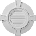 Ekena Millwork 24"W X 24"H 1/8"P, Round Gable Vent With Keystones Functional. Fixed Price $124.96.