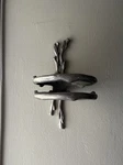 Pair Of Artist Cast Iron Intricate Twig Nature Design Wall Mounted Sconces. Fixed Price $95.00.
