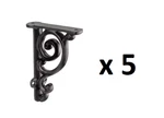 *5* Richelieu 3-9/16" X 3-15/16" Matte Black Forged Iron Rustic Shelf Bracket. Fixed Price $26.99.