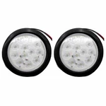 White 4" Inch 12 Led Round Reverse Backup Tail Truck Trailer Light Kits - Qty. Fixed Price $19.95.