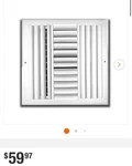Everbilt 12 In. X 4-WAY Aluminum Adjustable Curved Blade Wall/ceiling Reg. Fixed Price $38.69.