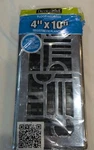 Decor Grates Modern Art Floor Register, 4"X 10 Inches Chrome Air Control. Fixed Price $12.00.