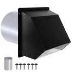 10 Inch Hooded Wall Exhaust Vent Cover W/ Damper Screen Steel Hvac - Black. Fixed Price $51.89.