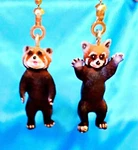 Set Of Two Red Panda Resin Standing Zoo Ceiling Fan Pulls. Fixed Price $16.03.