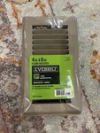 Everbilt - 4 Inch X 8 Floor Mobile Home Register Brown. Fixed Price $9.00.