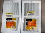2PK Everbilt 12IN X 6IN Baseboard Air Return, 497 167 White (paintable). Fixed Price $11.99.