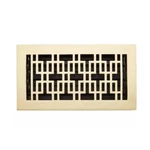 Signature Hardware Brass Floor Register Whit LOUVERS-4"X8" Brushed. Fixed Price $12.00.