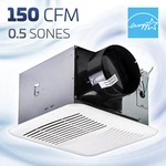 150 Cfm Aciq Select Efficient Bathroom Dc Exhaust Fan, Quiet Ceiling/wall Venter. Fixed Price $144.99.