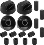 Universal Oven Knobs - Black Stove Control & 12 Adapters (4 Long, 8 Shor. Fixed Price $15.95.