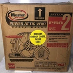 Master Flow Power Attic Vent 1540 Cfm Gable Mount In Mill Silver PG2 Gaf. Fixed Price $74.95.