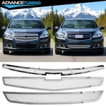 For 13 Chevrolet Malibu Mesh Style Front Bumper Grille Insert Chrome Steel 3PCS. Fixed Price $150.99.