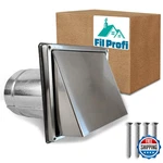 Filprofi Wall Vent Cover Exhaust Duct Outside House Kitchen Fan Dryer Deflec. Fixed Price $61.00.