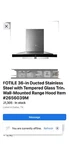 Fotile EMS9018 W-series 36IN Range Hood Stainless Steel 310W 120V 320-550CFM. Fixed Price $995.00.