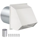 8 Inch Hooded Wall Vent With Screen And Damper,outdoor Exhaust Cove.... Fixed Price $74.49.