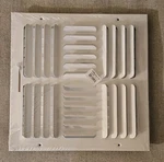 12 In. 4-WAY Steel Fixed Curved Blade Wall/ceiling Register White. Fixed Price $39.99.