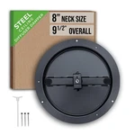 Handua 8" Steel Butterfly Air Duct Damper Round Ceiling Diffuser Black Hvac Vent. Fixed Price $22.99.