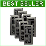 Art Deco Floor Register 4X10 Inches Brushed Nickel - 8 Pack Elegance. Fixed Price $224.99.