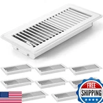 4X 10" Floor Vent Covers Heavy Duty Metal Heat Register Rust Proof White 8-PACK. Fixed Price $75.96.