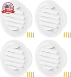 4 Inch Round Soffit Vent Cover Stainless Steel Louvered Grille Air With Fly. Fixed Price $21.93.