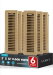 Voisen Floor Register 2X12, 6 Pack Vent Covers, Steel Adjustable Air.... Fixed Price $22.99.