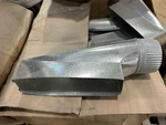 Galvanized Steel Hvac Duct Transition Boot 3.5" Round To 10 X 2.5" Rectangle. Fixed Price $29.99.